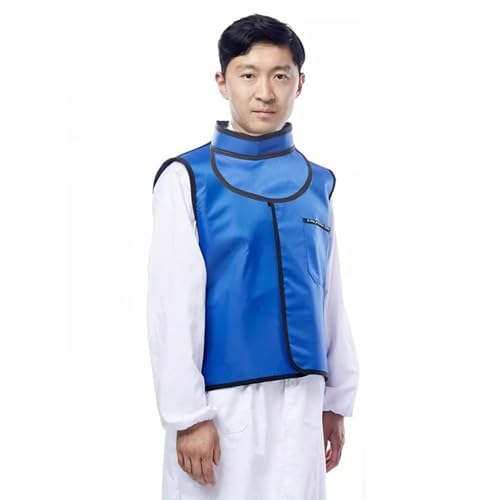 Chaleco protector de plomo azul con cuello para blindaje superior contra rayos X 2