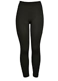 143Fashion Stretch Thick Leggings, Black, One Size