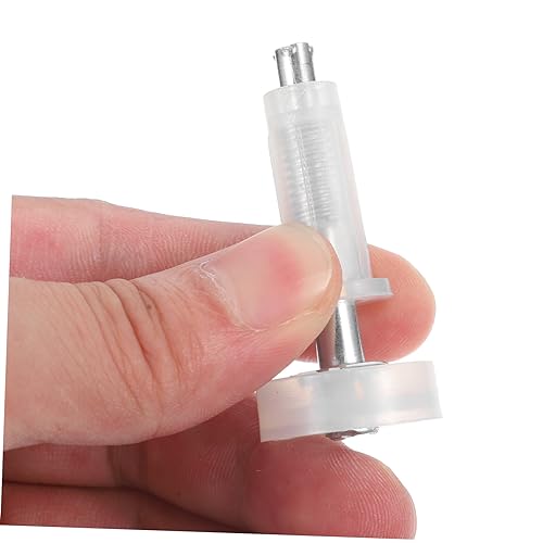 Kit de herrajes para puertas plegables POPETPOP, 4 piezas, bisagras autorretráctiles para puertas empotradas plegables, color blanco, acero inoxidable y plástico miniatura 5
