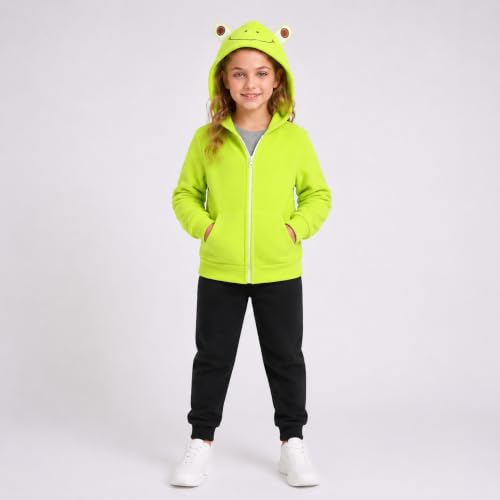 Image of Mud Kingdom Fleece Hoodies Jacket for Boys Girls Full Zipper Long Sleeve Happy Halloween