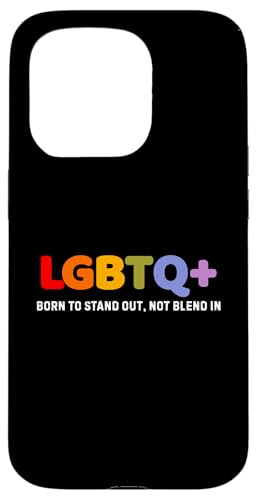 LGBTQ+ Born To Standing Not Blend in Rainbow ���b�Z�[�W�f�U�C�� �X�}�z�P�[�X iPhone 15 Pro �p