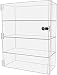 Silencear Acrylic Showcase, 4 Layer Countertop Acrylic Square Display Case w/Lock Display Collectible Doll (Clear)