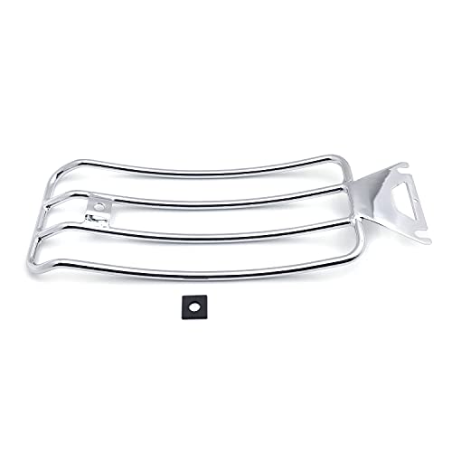 XKMT-Chrome Steel Rear Shelf Fender Rack Plated Luggage Shelf 14"x6" Compatible with H-D FLHT Electra Glide FLHX Street Glide FLTR Road Glide [B01C3JYJDE] - Thumbnail 6