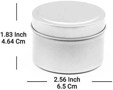 Silver Candle Tins 4oz for Candle Making, 24 Piece Candle Containers, Bulk Candle Jars for Candle Making - (Silver)