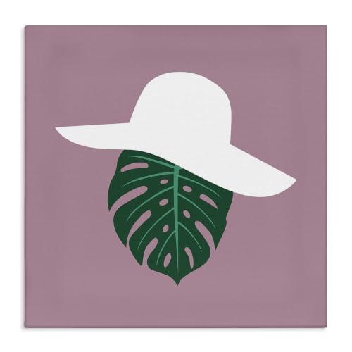 Stupell Industries Tropical Monstera Leaf, 17 x 17 Inch Canvas Wall Art