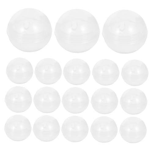 Luxshiny 20Pcs Transparent Vending Machine Capsules Balls for DIY Decoration Sturdy Empty Capsules for Party Favors for Events and Gatherings Bulk Mini Capsule Balls