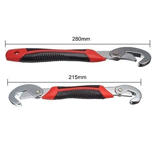 Image of Stainless Steel Socket Adjustable Universal Multi Function Wrench Spanner Set Tools 9mm to 32mm Works, Hand Tools (Set of 2 Piece)