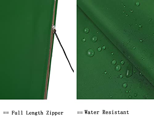 Garden Balsam Patio Umbrella Cover for 6FT to 9FT Umbrella, Water Resistant, Outdoor Umbrellas Cover with Zipper and Rod (Market 6'-9', A-Green Color) - Thumbnail 5