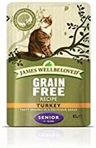 James Wellbeloved Cat Turkey Senior Pouch 12 x 85gm (1.02kg) (Pack of 2)
