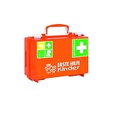 Söhngen Erste-Hilfe Koffer Quick-CD Kombi Kindergarten orange (Notfall-Koffer für Kinder, Spezialfülllung für Kinder bis 6 Jahren, Kinder Verbandskasten, Verbände / Pflaster in Kindergrößen)