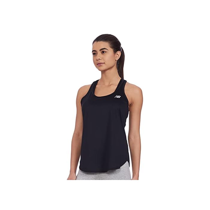 New Balance Women’s Accelerate Tank Top, Black , Large EWESBAY