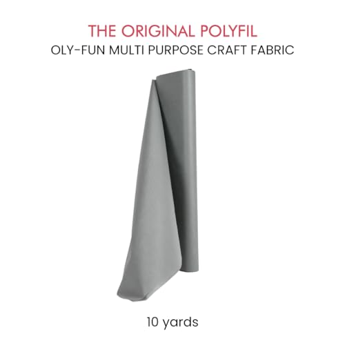 Fairfield Oly-Fun, Multi-Purpose Craft Fabric, Polypropylene Fabric for Sewing, Stenciling, Tying, and More, Craft Supplies, Slate, 10 Yard Bolt