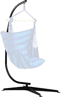 FDW Hammock Chair Stands Hanging Hammock Stands,C Stand Outdoor Solid Steel Heavy Duty
