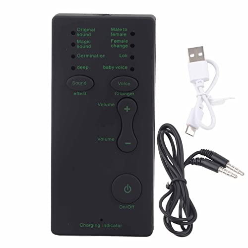 Scream Voice Changer, Tragbare Live-Soundkarte, Externe Live-Broadcast-Soundkarte Ghostface Voice Changer mit 4 Soundeffekten, Geeignet für Aufnahmen, Online-Singen, Chatten