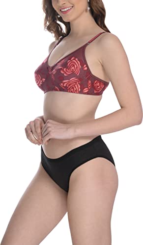Image of StyFun Women Cotton Bra Panty Set for Women Lingerie Set Bra Panty Set Bra Panty Set for Women with Sexy Bra Panty Set for Women, See Main Image to Check How Many Sets You Will Get
