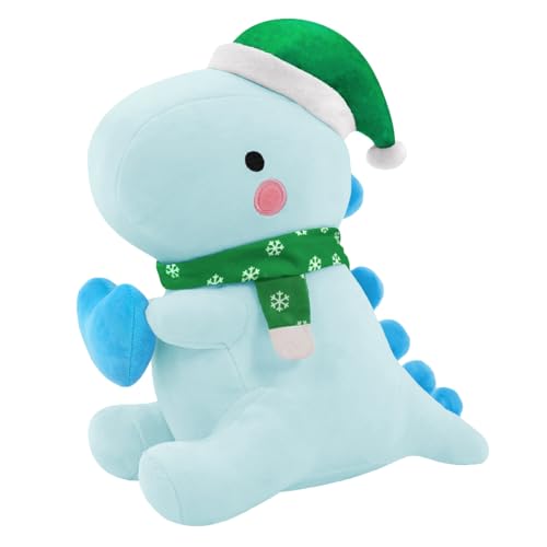 SQEQE Dinosaur Plush Pillow (Blue 12 Inch)