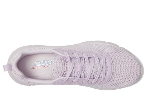 Skechers Women's BOBS Sport Women's Sneakers – Visionary Essence Lace-Up Knit, Vegan & Washable, Lilac, 5.5