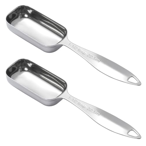 2PCS 1-1/2tbsp(22.5ml) Measuring Spoon, Stainless Steel Measure Teaspoon