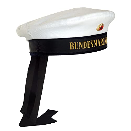 Casquette Marine Miltec bleu foncé avec insigne blanc brodé modèle 902
