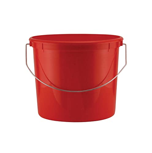 5 Qt Red Plastic Reinforced Pail