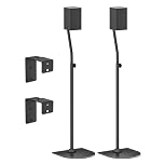 Speaker Stand Pair for Samsung Speaker Stands and Wall Mount - 33" to 42" Height Adjust Floor Speaker Stand for Samsung Surround Sound Rear Speakers Stand with Keyhole & Thread Hole