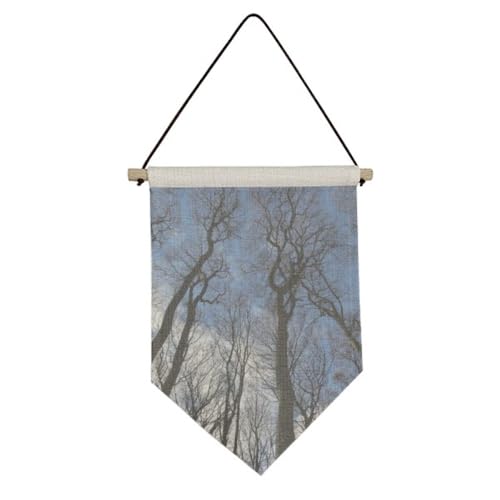 Drapeau sur toile à suspendre bleu/vert en textile haut de gamme