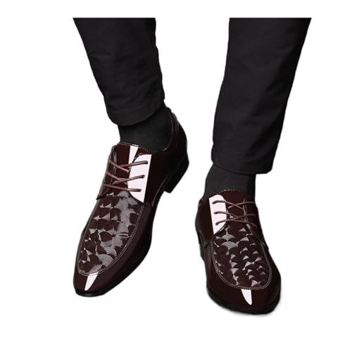 Spring Large Size Business British Style lace-up Casual Men's Shoes Oxfords(Brown,9.5)2