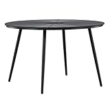 Paris Prix Table de Jardin Design San Vito 120cm Noir