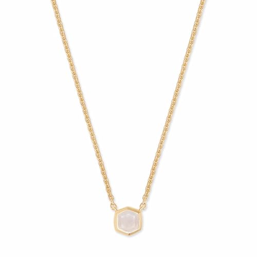 Kendra Scott Davie Pendant Necklace in 18K Gold Vermeil Demi-Fine Jewelry for Women Rainbow Moonstone