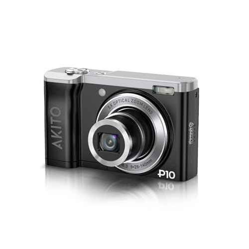Cámara digital Akito Plus10 Kosher Negra 5X zoom óptico miniatura 1