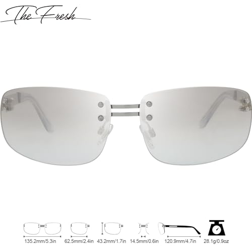 The Fresh Minimalist Rimless Sunglasses for Men Women - Exquisite Packaging - FR1M40122