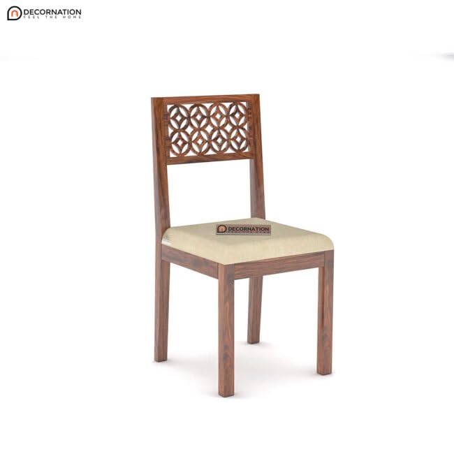 Image of DecorNation Beringen Solid Wooden 6 Seater Dining Table Set with Chairs | Cushioned Seating with Jute Fabric | Modern Dining Table Furniture for Home & Dining Room