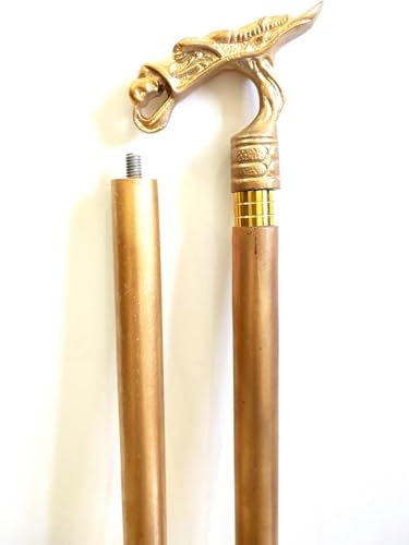 Canne victorienne dragon en bois pour affirmer son style sans fatigue