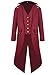 Sangdut Disfraz medieval vintage de Halloween para niños, disfraz de abrigo victoriano gótico, steampunk, victoriano, renacentista, vampiro, cosplay, para niños (rojo, S)