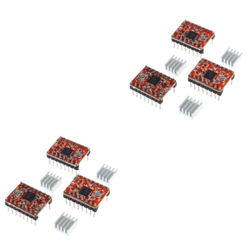 Gatuida 6pcs Stepper Motor Driver Module Stepstick Stepper Heat Sink for Printer Reprap Engraving Machine Controller