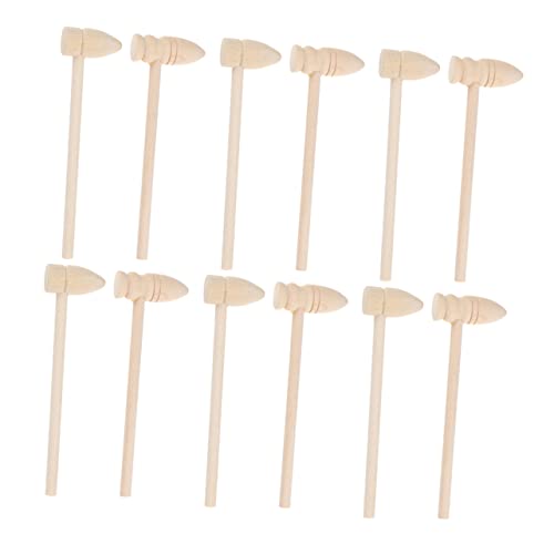 BESPORTBLE 16Pcs Wooden Mallets for Safe and Smooth Hammering for Hand Eye Coordination Lightweight and Comfortable Grip Educational Pounding Tool