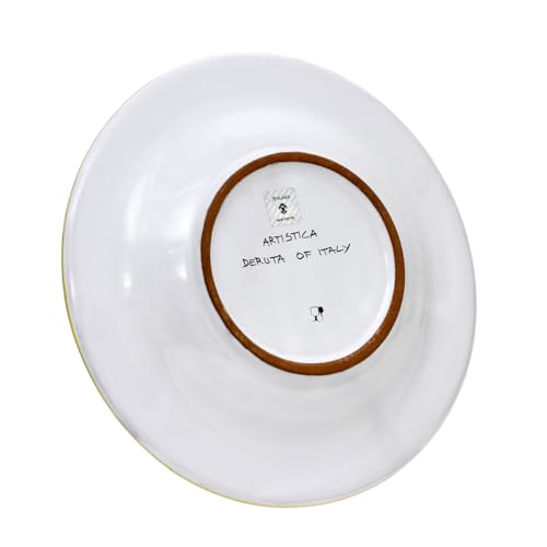 Plato decorativo pintado a mano de cerámica italiana miniatura 3