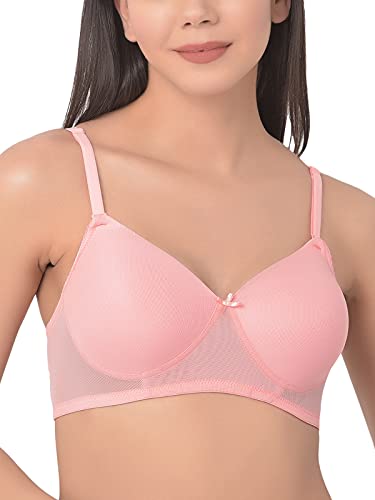 Soutien-gorge rembourré sans armatures rose clair pour femme