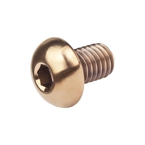 Image of Titanium Bolt M3 8 10 12 15mm Allen Key Head Screws for Bicycle Pack of 4 (Bronze, M3x8mm)