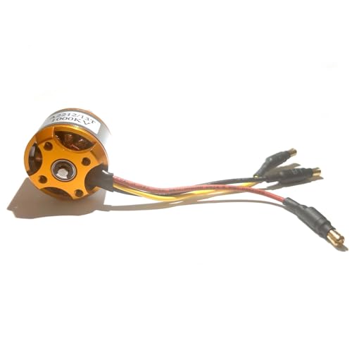 Hobbymall A2212 1000KV Brushless Outrunner Motor 13T with 3.5mm Male Banana Connectors for RC Aircraft Multi-Copter Quadcopter Drone(1PC)