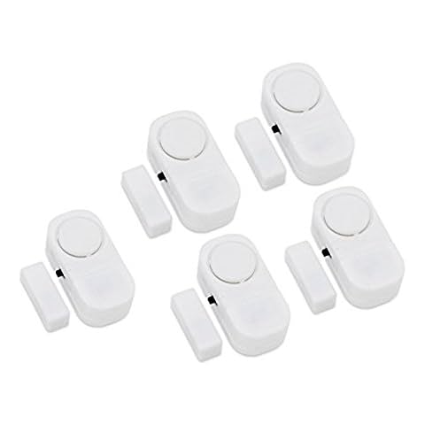Hiistar Wireless Entry Home Door Window Burglar Alarm-Safety Security Alarm System Magnetic Sensor (Pack of 5) 1 Cover