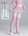 Avrigirl Pink Toddler Girls Ballet Stirrup Socks Knitted Leg Warmer Athletic Legsleeve for Training Warm up, Above Knee Length