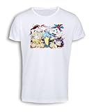 MERCHANDMANIA Camiseta Tacto algodón Sangri la Frontier Personajes RPG Online sunraku Cotton Touch Tshirt