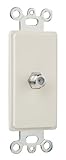 Legrand-Pass & Seymour 26CATVLACC10 Cable/Television Decorator Insert Light, Almond