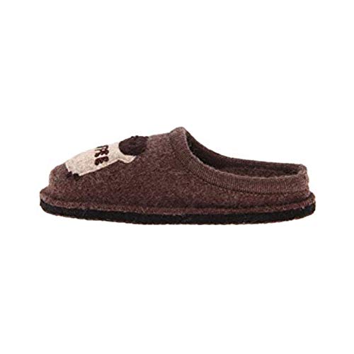 HAFLINGER Coffee Unisex Wool Slippers3