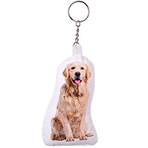 Personalisiertes 3D Fotokissen Schlüsselanhänger Kissen FOTOGESCHENK mit eigenem Foto (10 cm) Foto-Kissen Bedrucken mit Grafik (mit Füllung) 3D Tierkissen Mini Mensch [091]