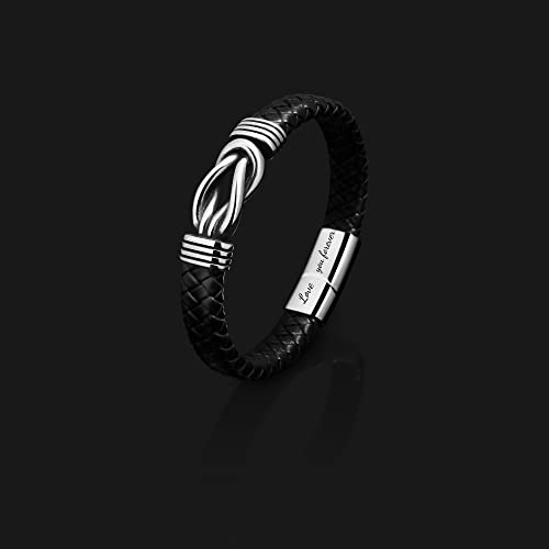 To My Dad From Son Leather Bracelets For New Dad Men Birthday Gifts For Dad From Son Dad Gifts From Son For Christmas Birthday Father's Day Easter Anniversary Thanksgiving Day Gifts Mens Jewelry #TOP5