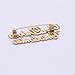 YHLISO Personalized Customize Double Names Stainless Steel Brooch Pin Custom Logo Gold Name Badges Products for Women Jewelry (Silver)