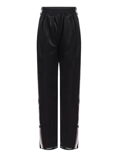 Hansber Kids Boys Girls Tear Away Pants Split Button Surgery Basketball Pants Running Jogging Trousers2