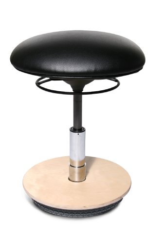 Preisvergleich Produktbild Topstar ST40S10 Drehhocker Sitness 22 / Bezugstoff schwarz / Fussplatte Holz